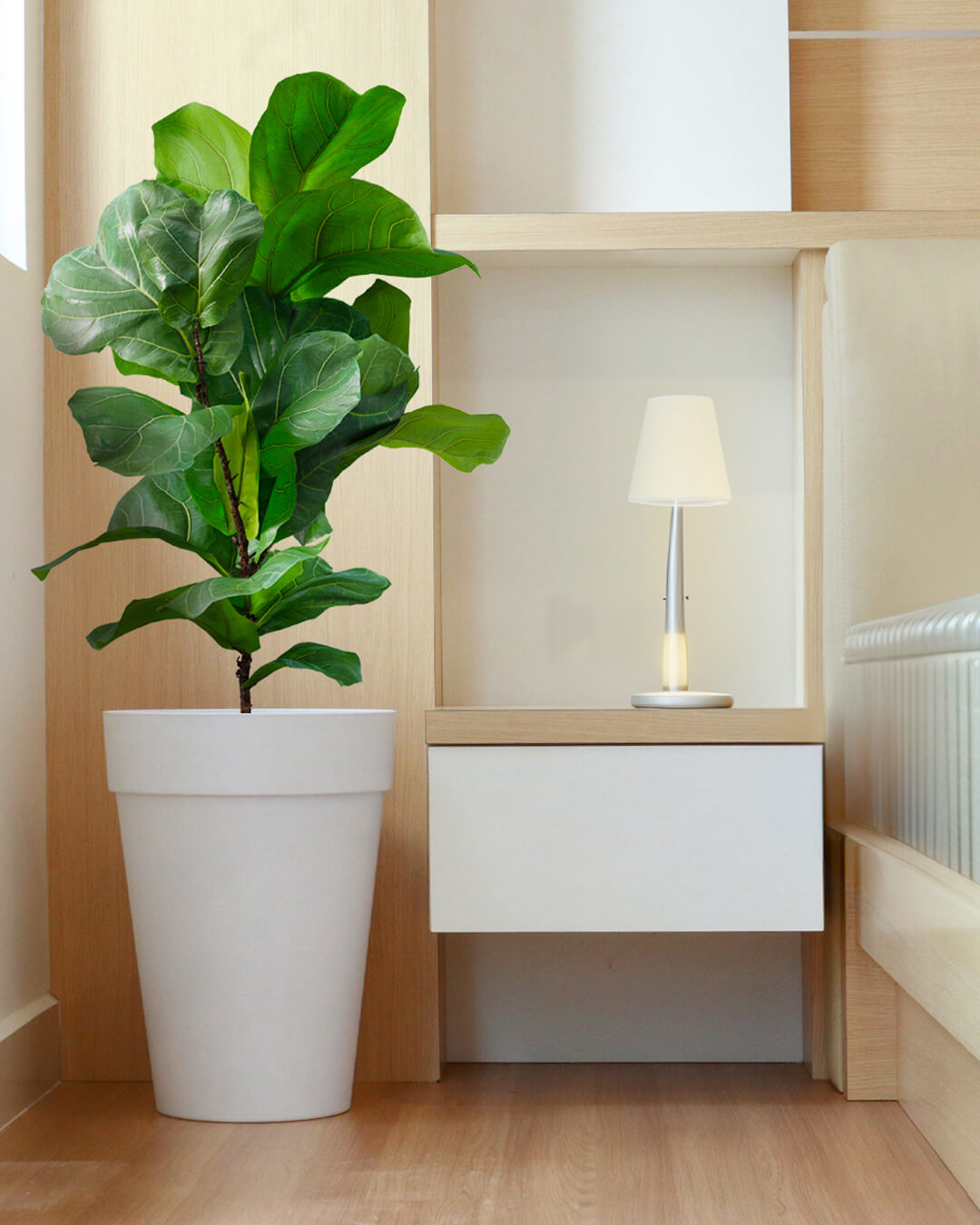 BABA WHITE COLOUR FLOWER POT IN BEDROOM DECORATION-1