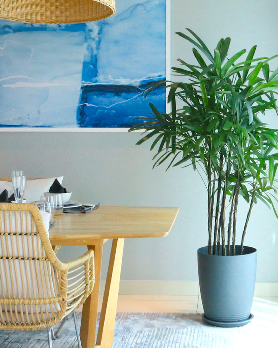 BABA CEMENT COLOUR FLOWER POT IN DINING ROOM DECORATION-1