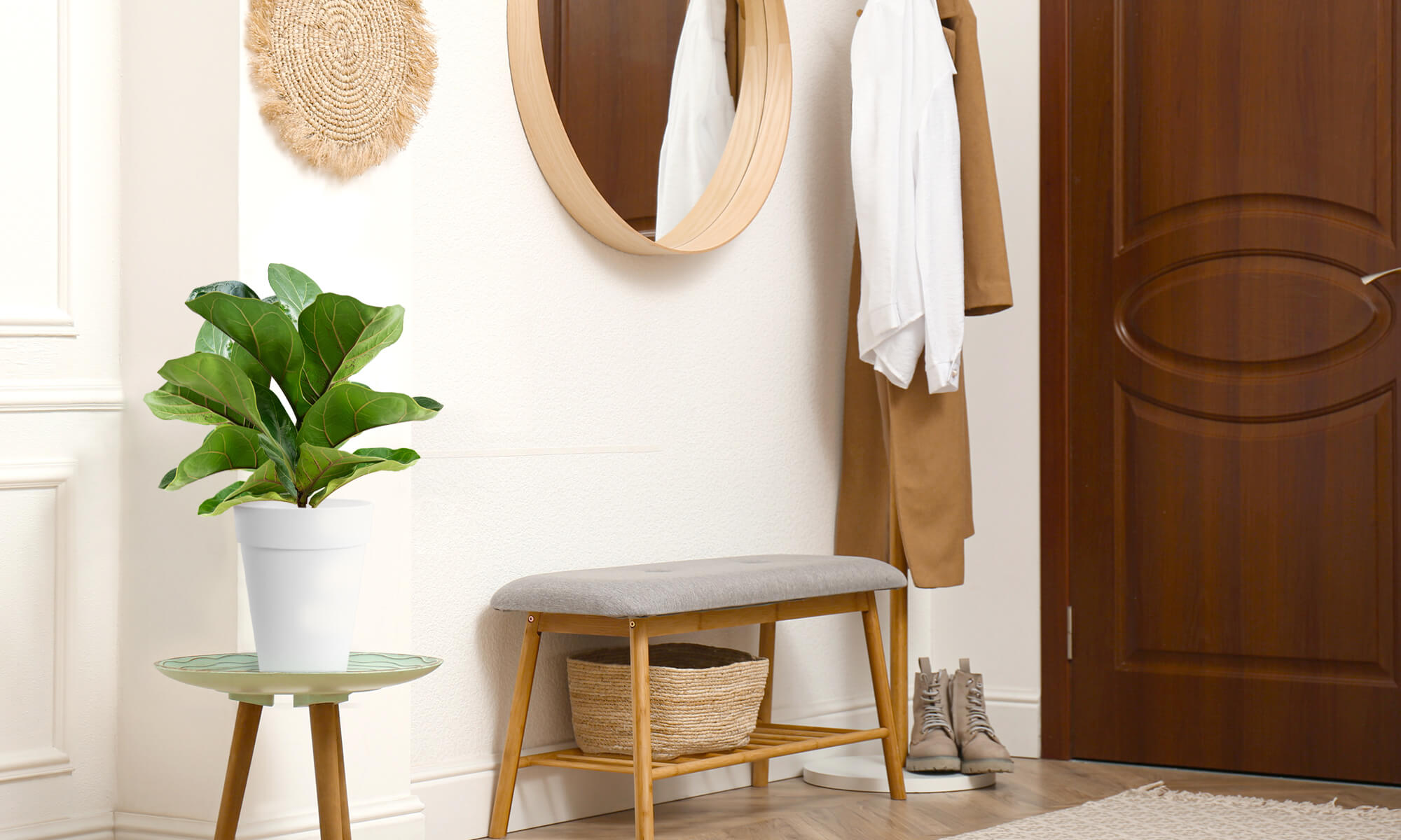 BABA WHITE COLOUR TABLE TOP FLOWER POT IN DOORSTEP