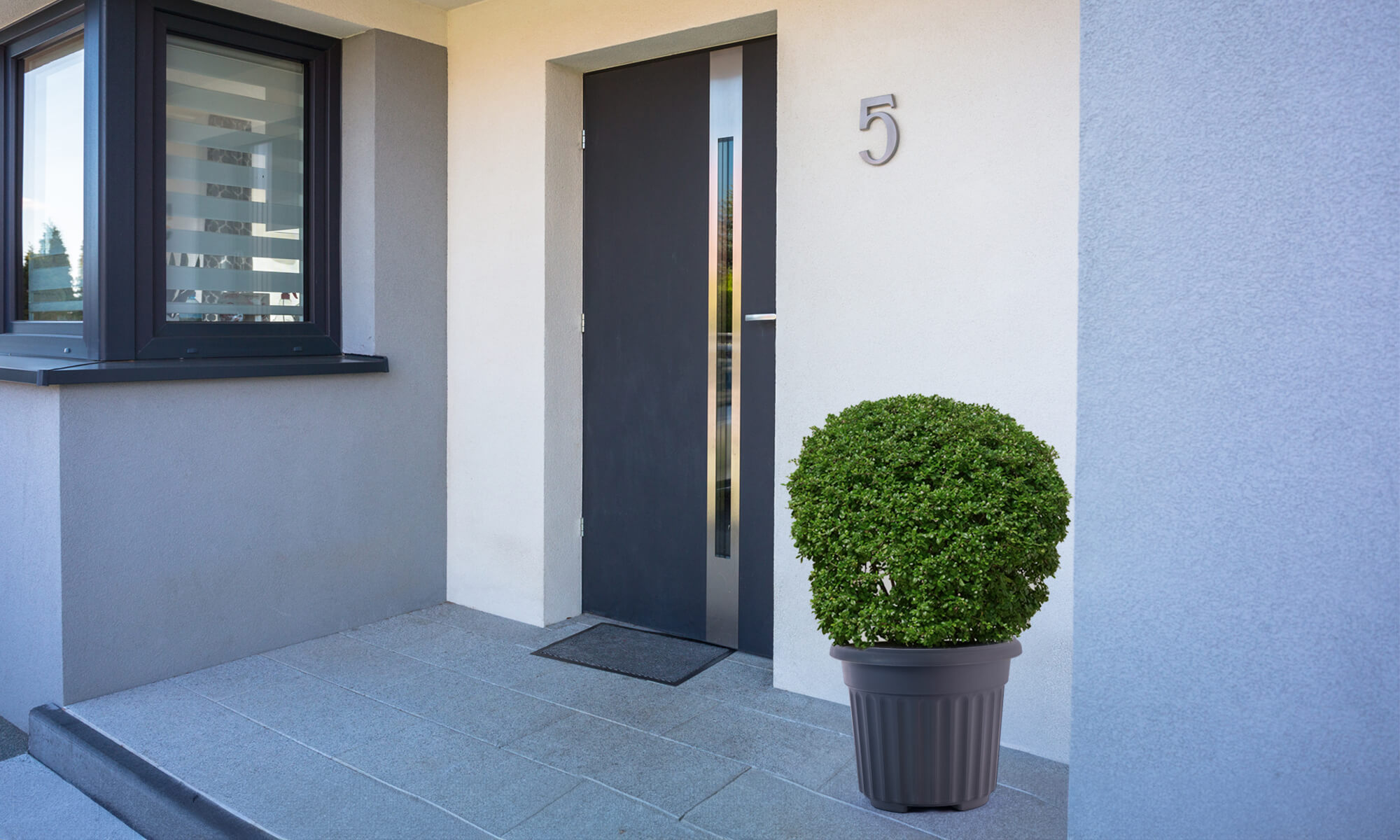 Baba biodegradable medium decoration flower pot for outdoor