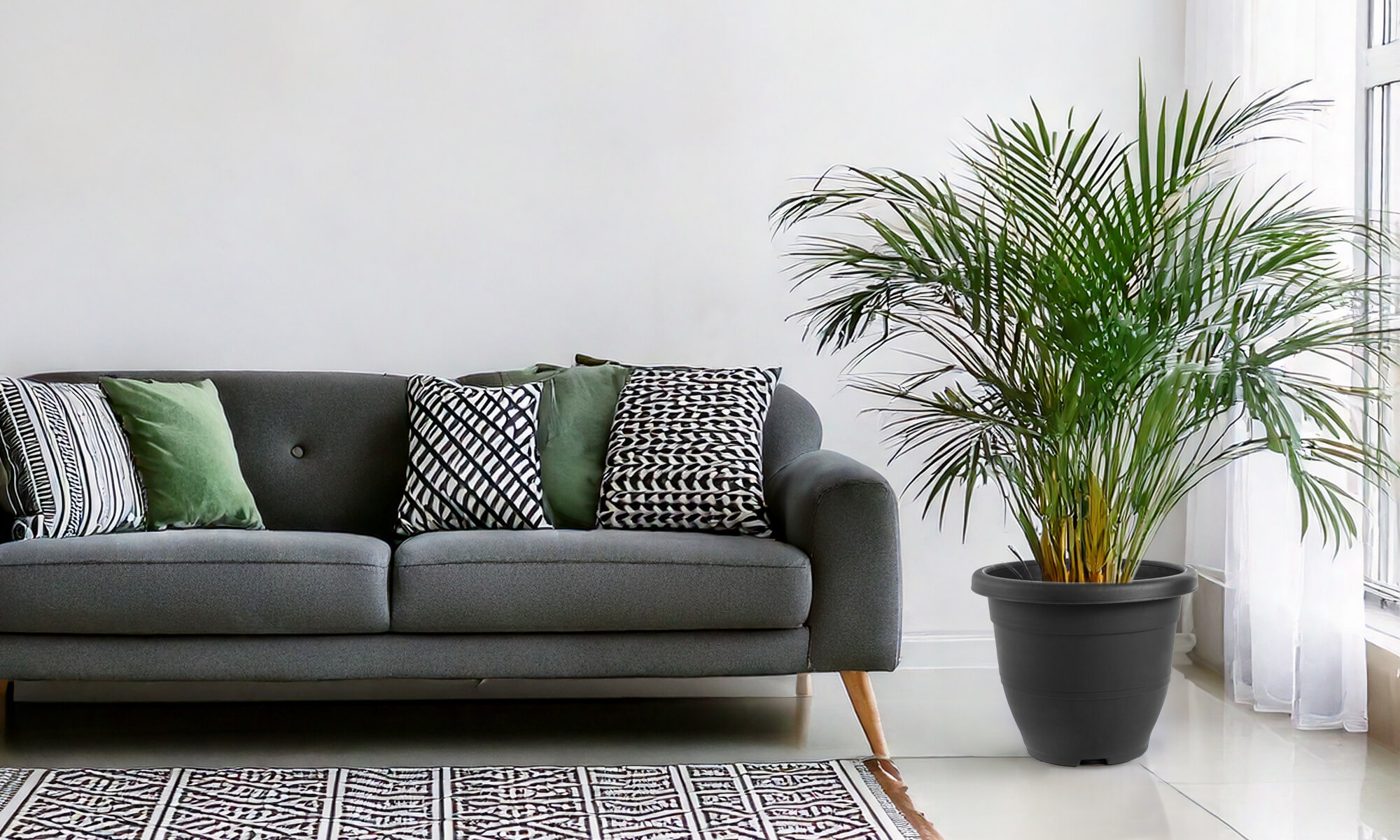 Baba biodegradable medium decoration flower pot for indoor