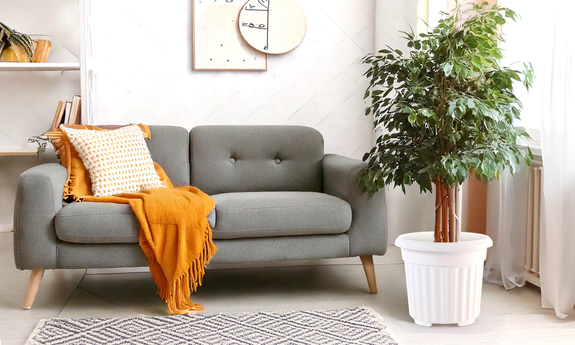 Baba biodegradable decoration flower pot for indoor