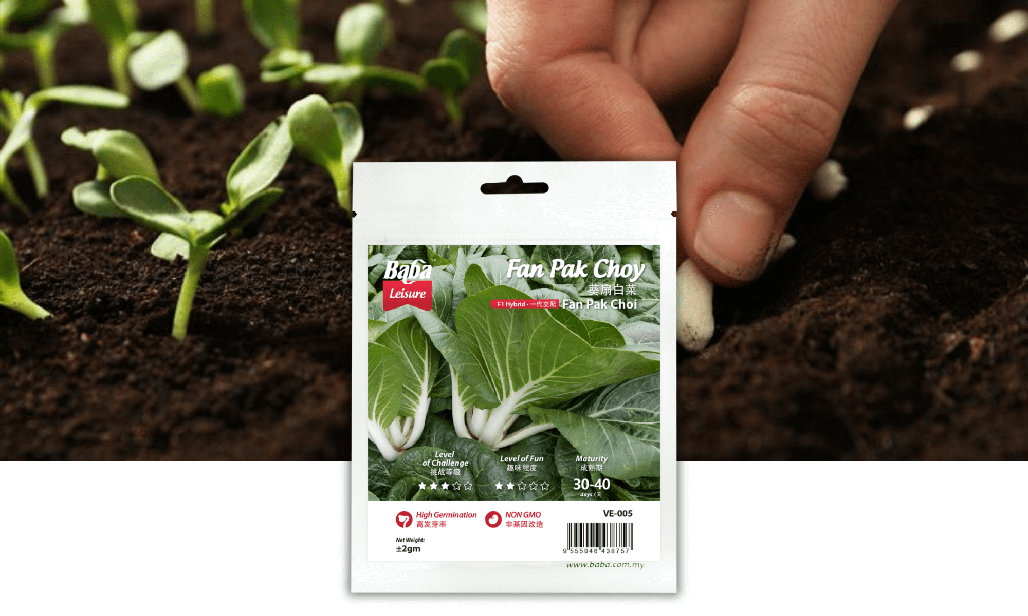 BABA VE-005 FAN PAK CHOY SEED PRODUCT IMAGE