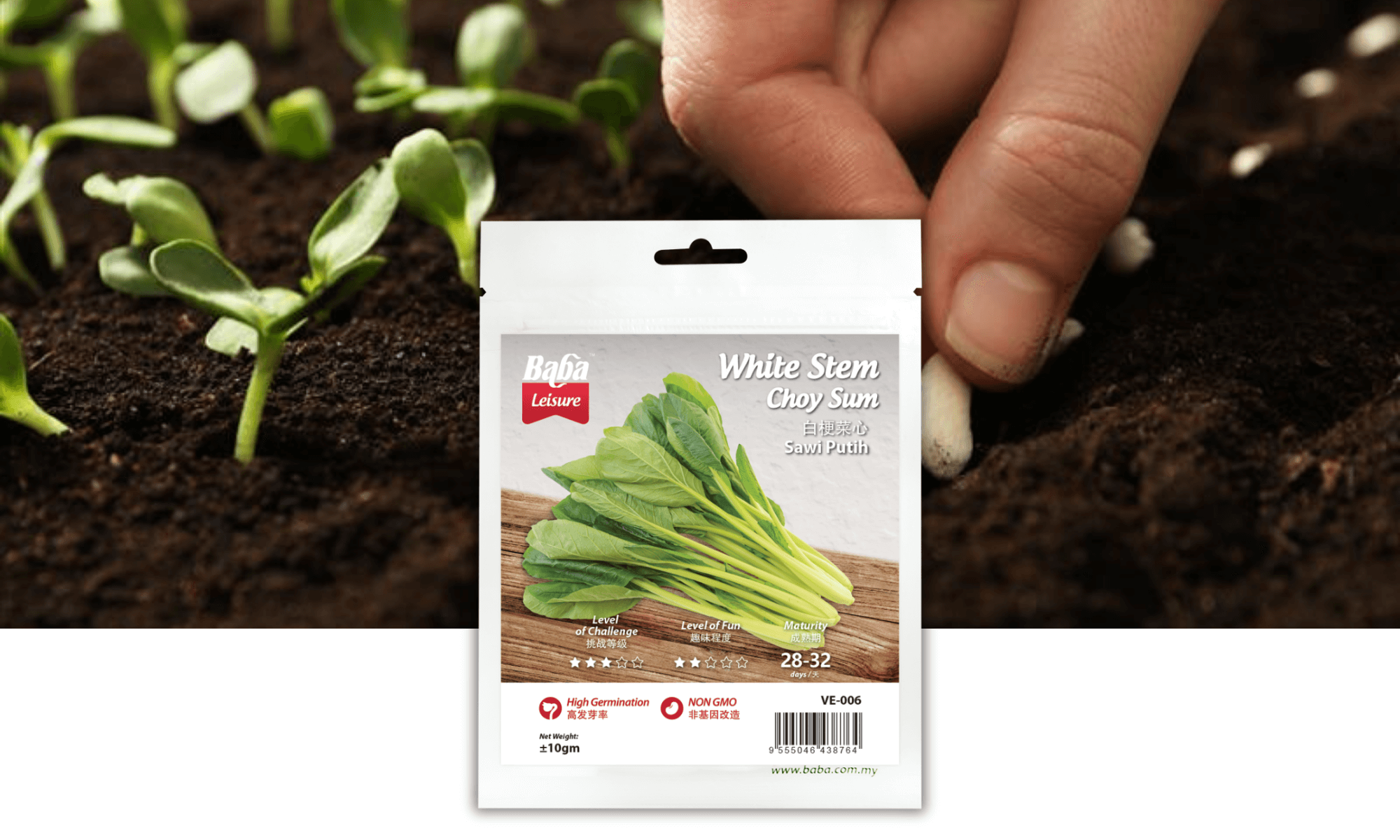 BABA VE-006 WHITE STEM CHOY SUM SEED PRODUCT IMAGE