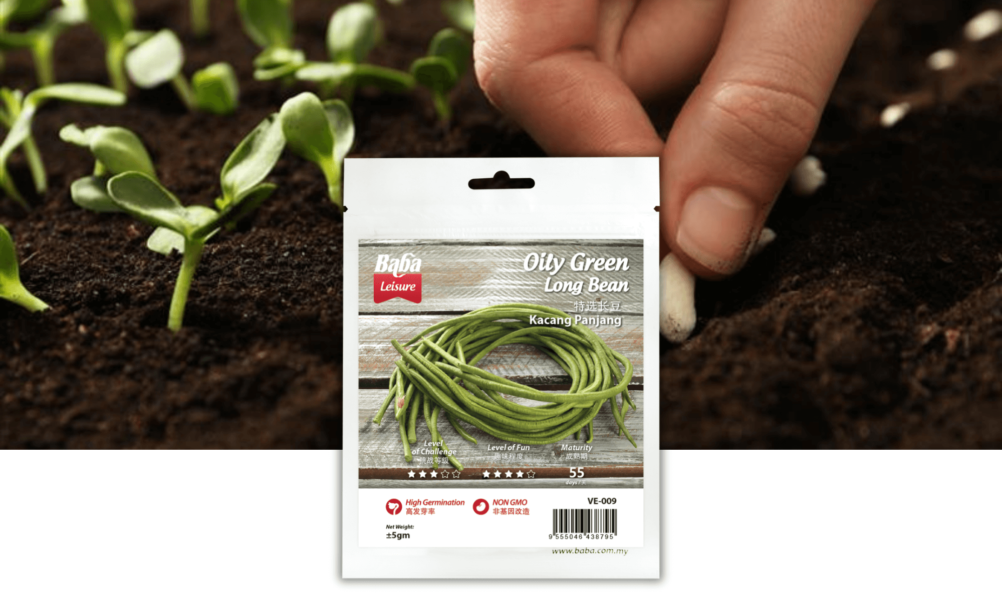 BABA VE-009 OILY GREEN LONG BEAN SEED PRODUCT IMAGE